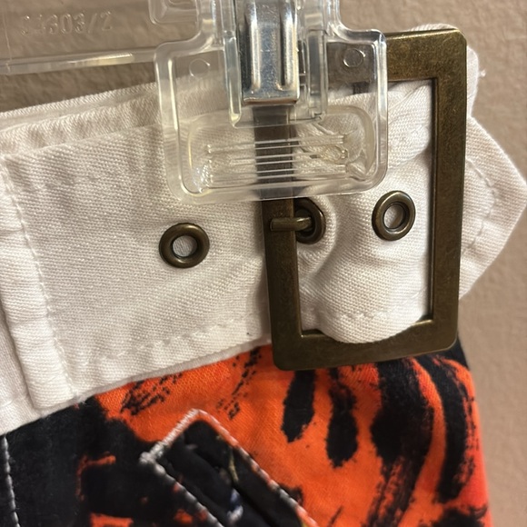 Anthropologie Maeve Rodney bold floral Print Women's Skirt adjustable buckles 0 - Picture 7 of 14